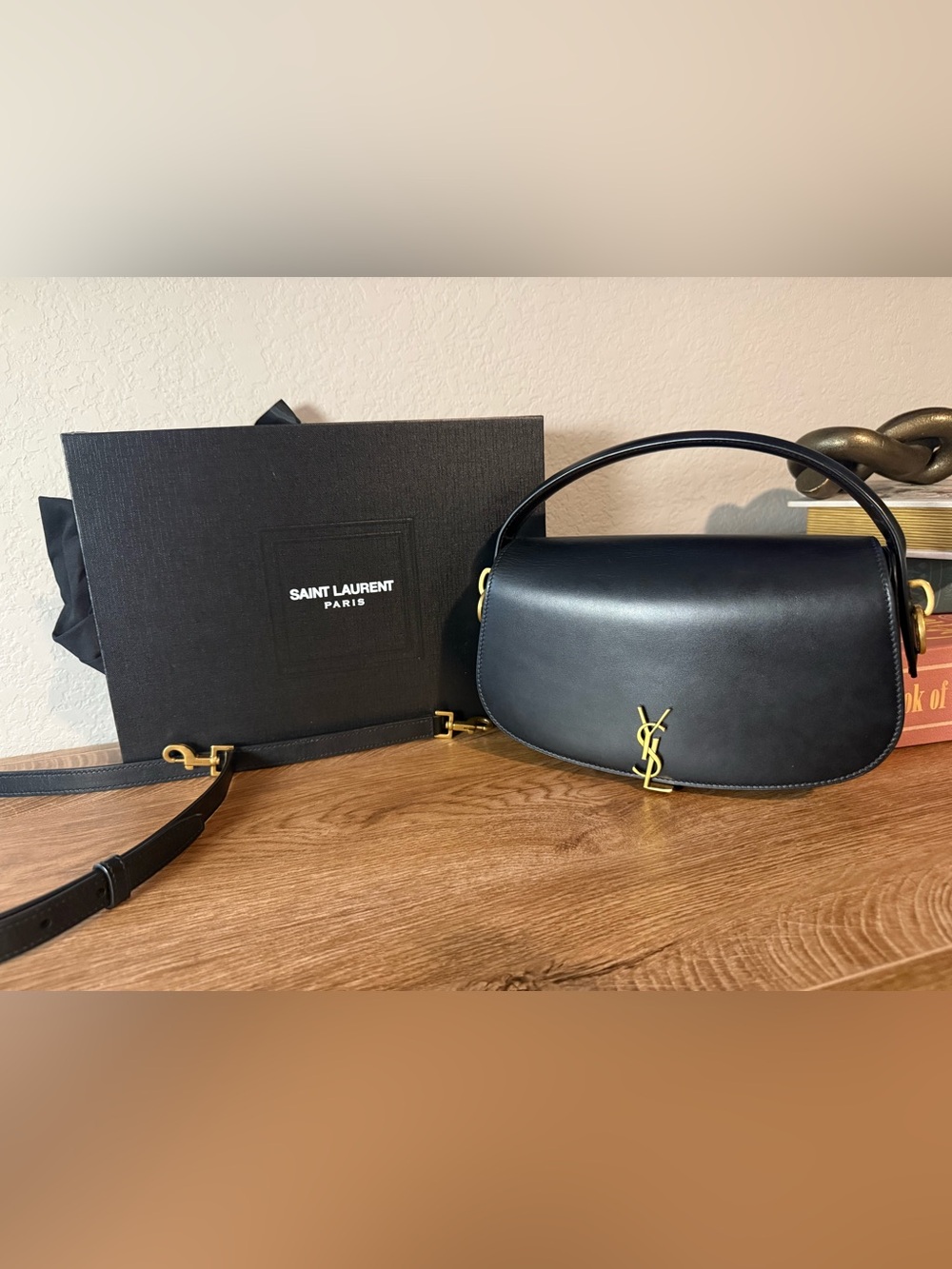 Saint Laurent Black Voltaire in Box